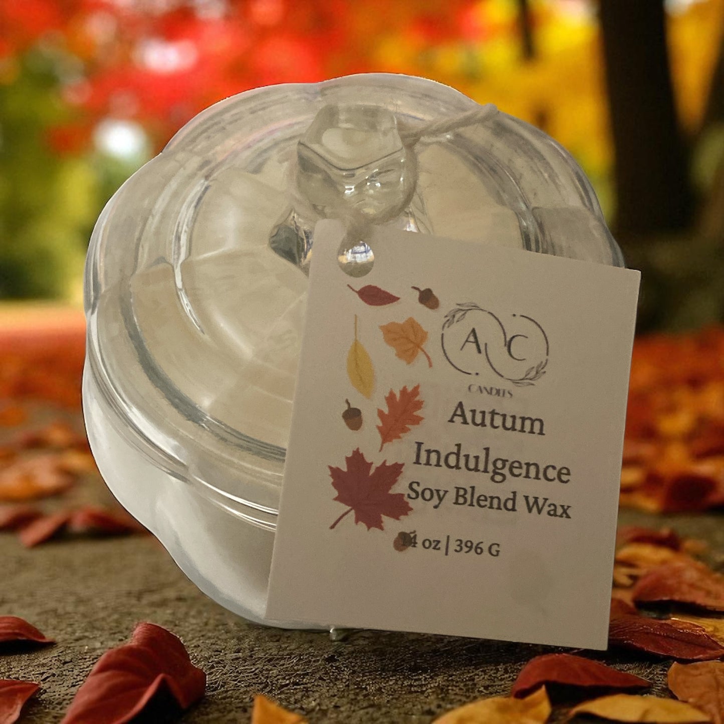 Glass Pumpkin Candle