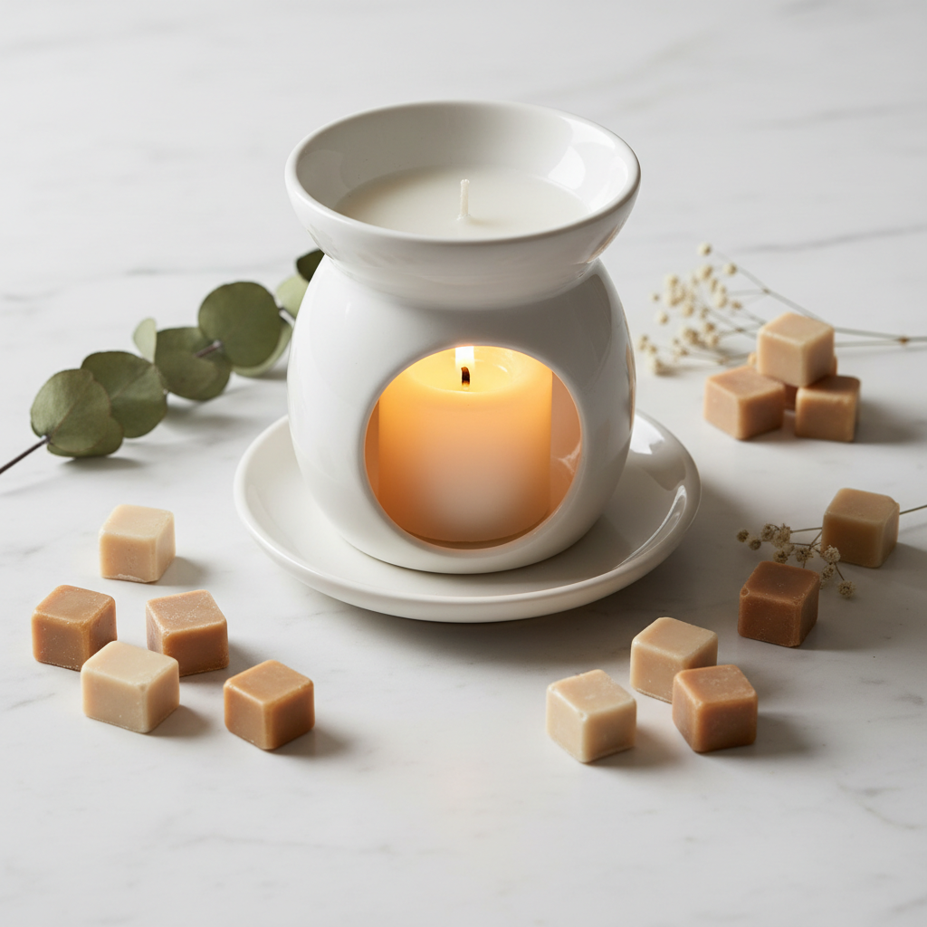 Ceramic Candle Warmer with Wax Melts - Luxury Spa