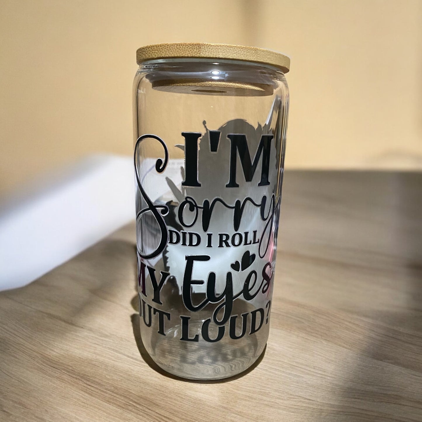 Glass beer can cups 16 oz