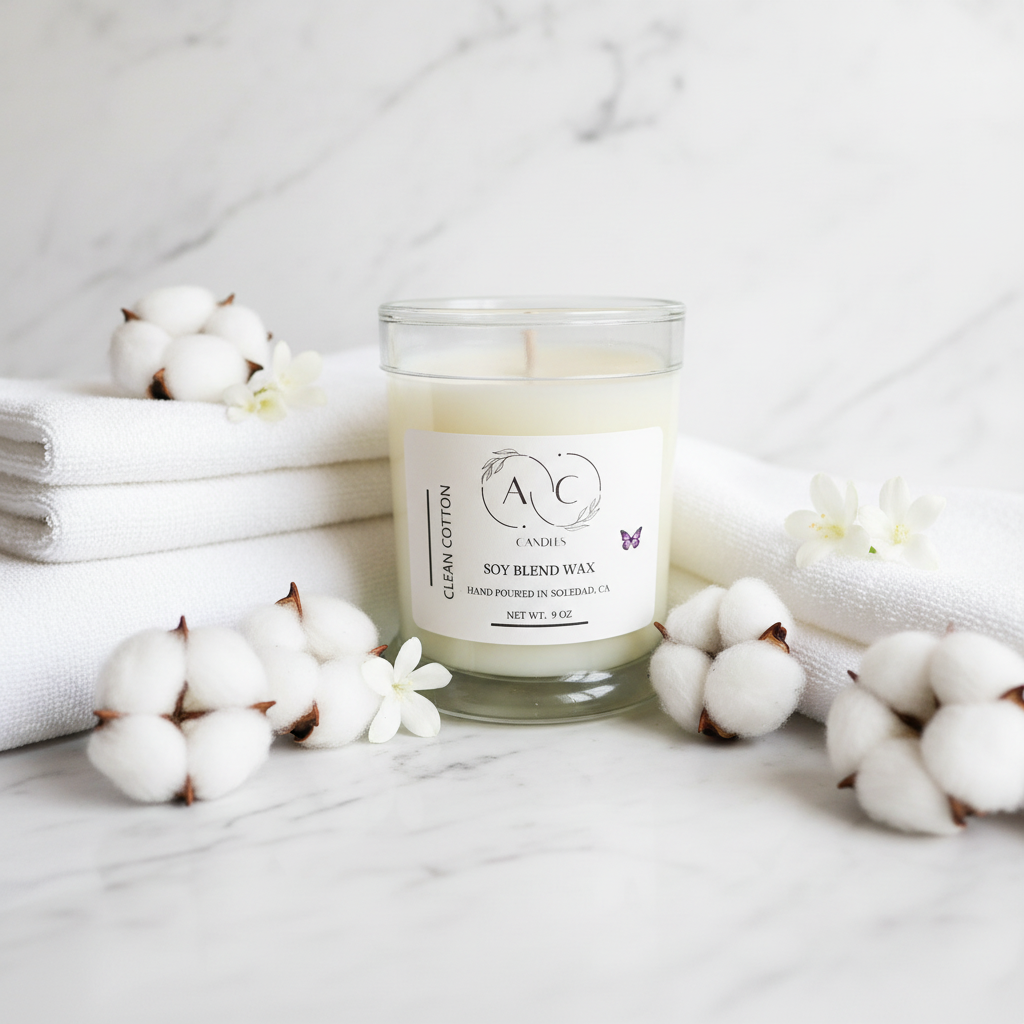 Clean Cotton Candle - Luxury Spa