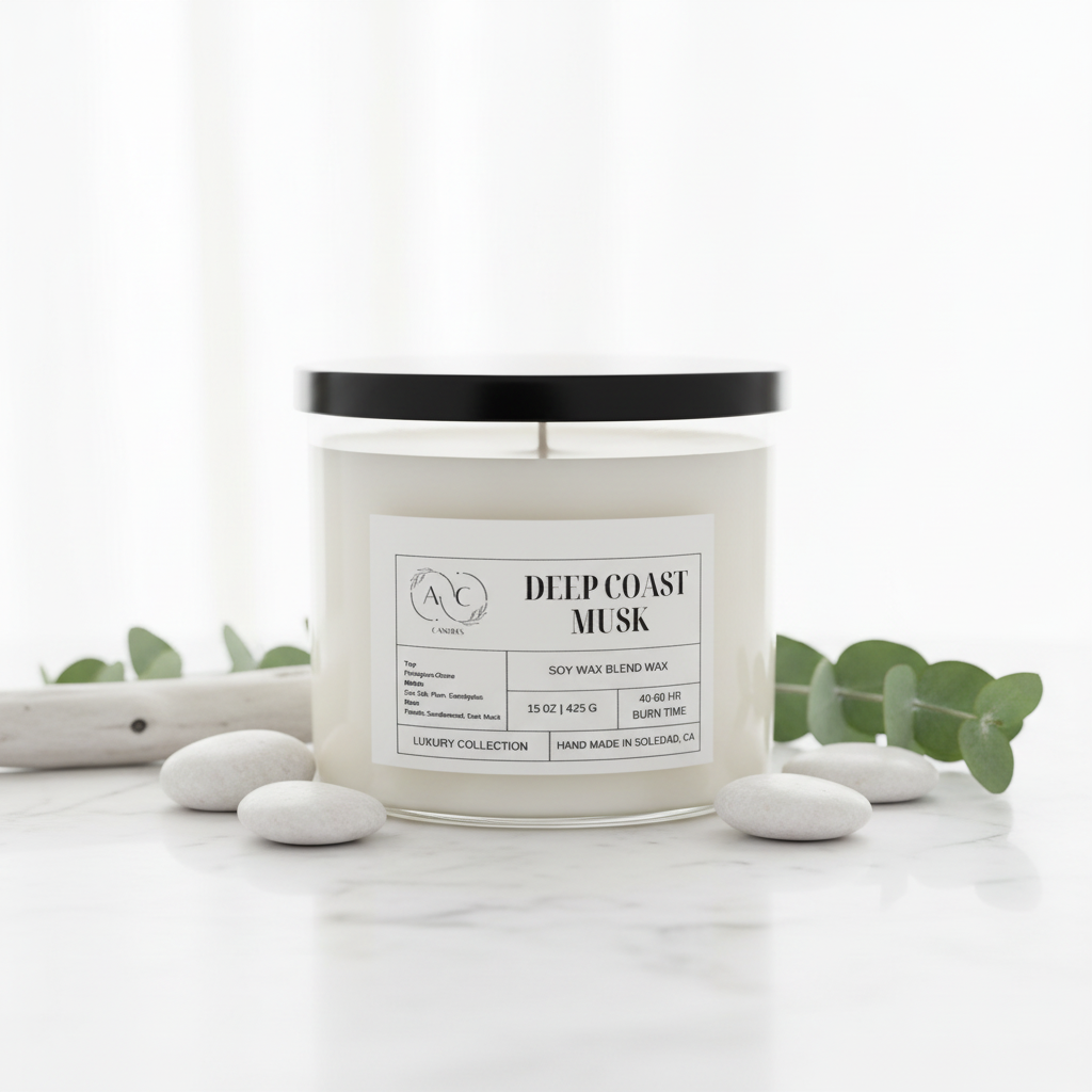 Deep Coast Musk Candle - Fresh Coastal Spa