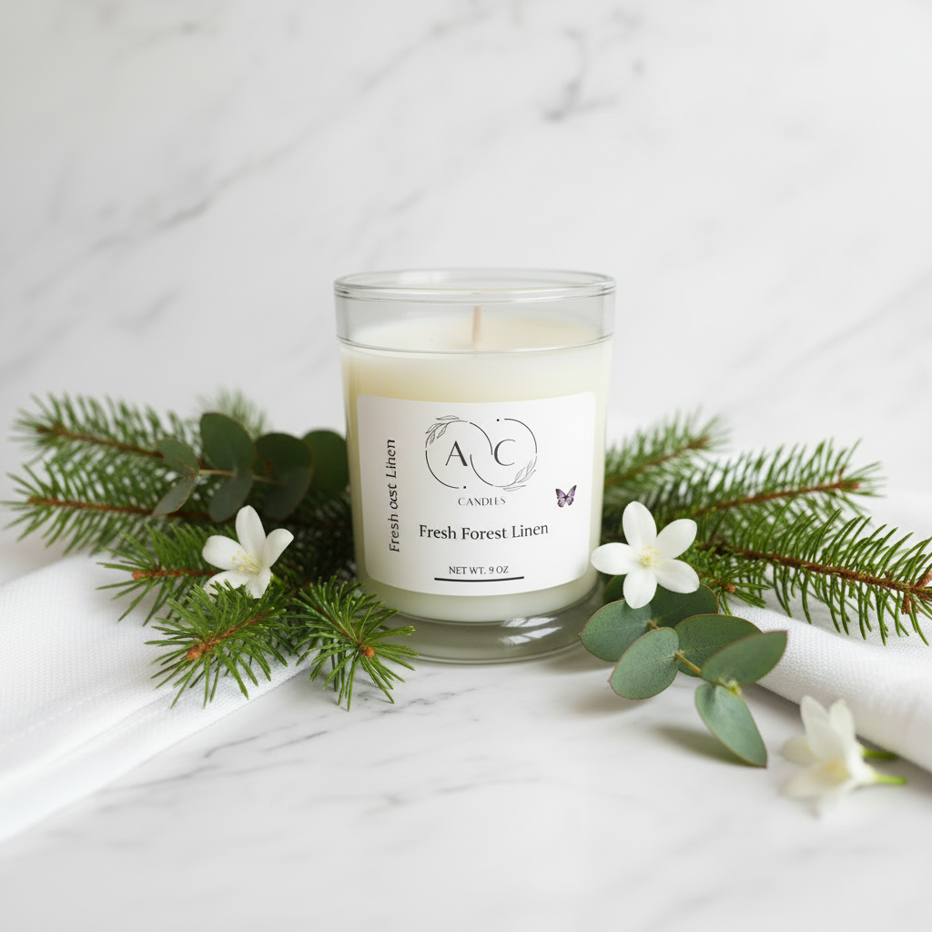 Fresh Forest Linen Candle