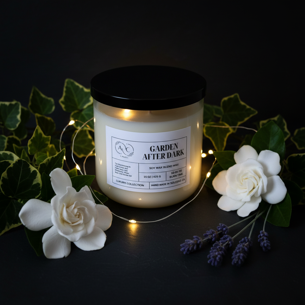 Garden After Dark Candle - Moonlit Night Garden