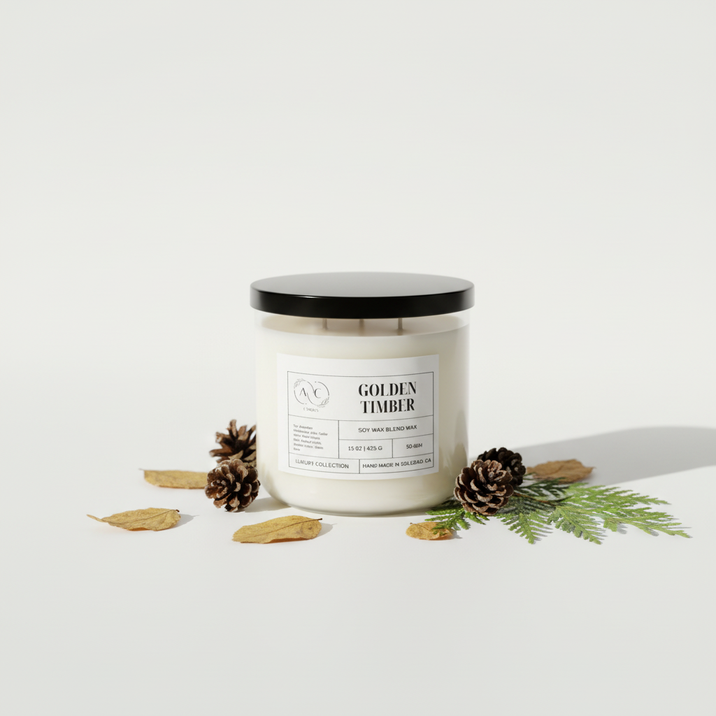 Golden Timber Candle - Clean Luxury