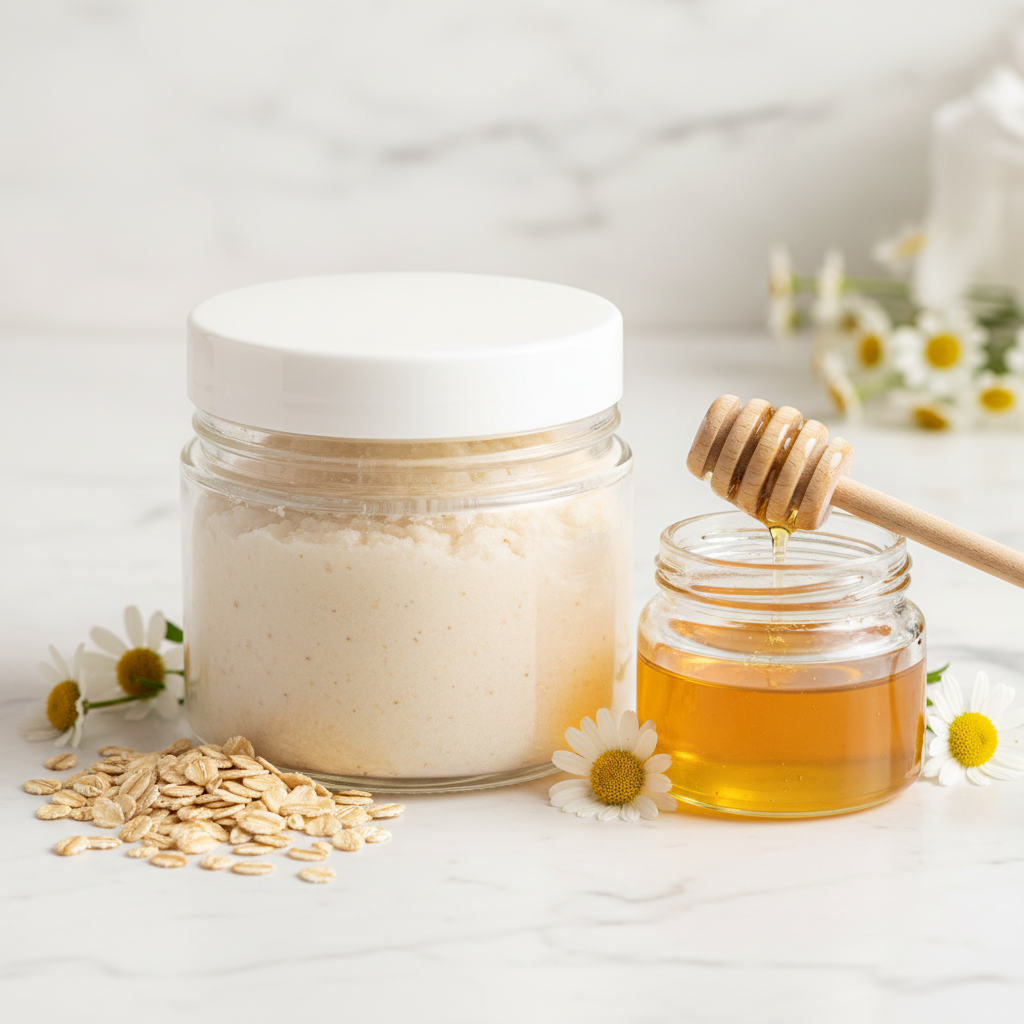 Oatmeal Milk and Honey - Clear Jar Luxury Spa