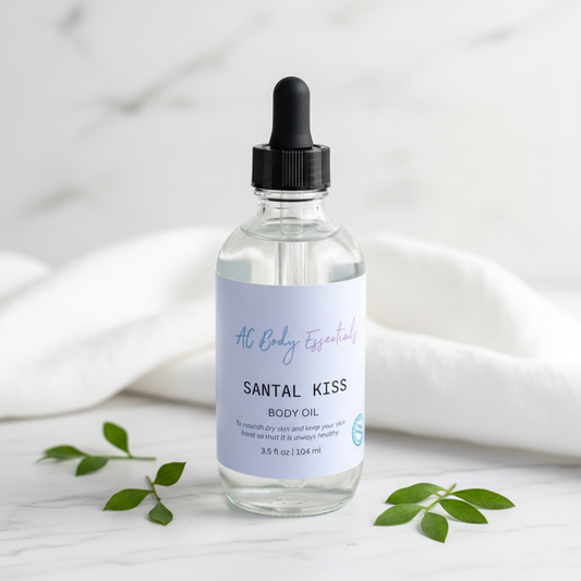Santal Kiss Body Oil - Clear Liquid Luxury Marble Spa