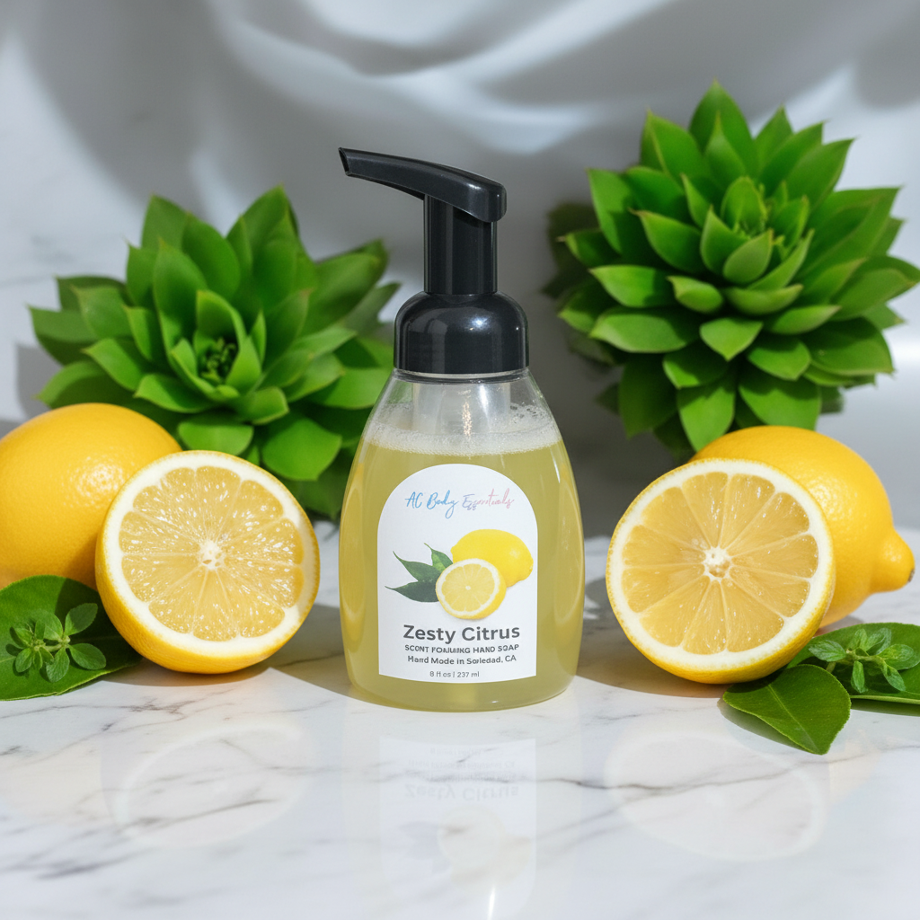 Zesty Citrus Foaming Hand Soap - Luxury Marble Spa